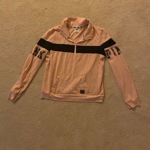 VS Pink quarter zip pullover